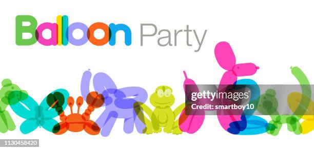 balloon animals - balloon animal stock illustrations