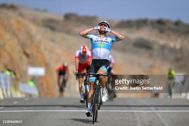 Arrival / Alexey Lutsenko of Kazahkstan and Astana Pro Team / Celebration / Jesus Herrada of Spain and Team Cofidis / during the 10th Tour of Oman...