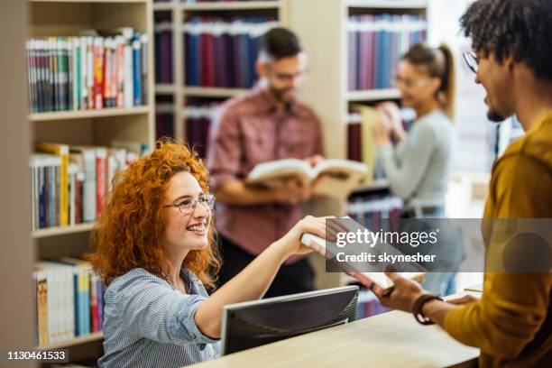 i am returning this book to library! - librarian stock pictures, royalty-free photos & images