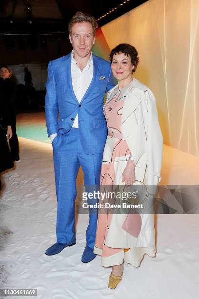 Damian Lewis and Helen McCrory attend the Roksanda show during London Fashion Week February 2019 at The Old Selfridges Hotel on February 18, 2019 in...
