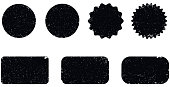 Grunge vector seal shapes