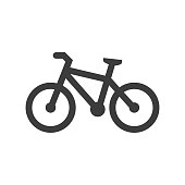 bicycle icon on white background.