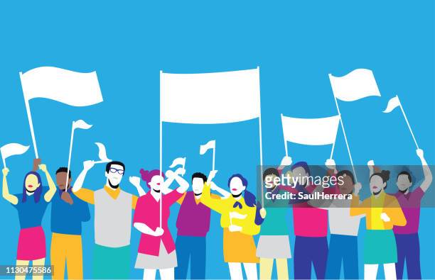 people with raised arms - reunión stock illustrations