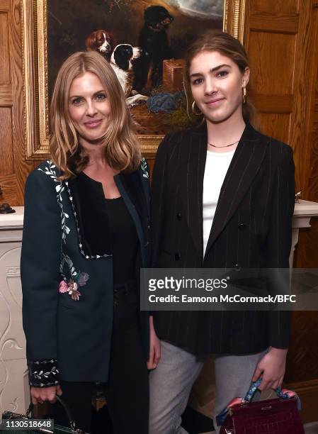 Donna Air and Freya Air Aspinall attend the Aspinal of London AW19 presentation during London Fashion Week February 2019 at the Aspinal Of London on...