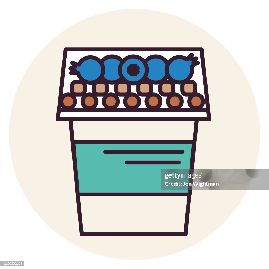 Parfait Cup - Thin Line Breakfast Icon
