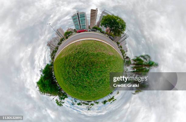 little planet of florianópolis downtown brazil - 360 people stock-fotos und bilder