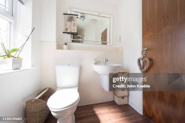 property interiors - bathroom pot plant stock pictures, royalty-free photos & images