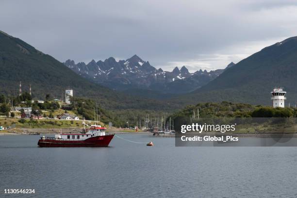 puerto williams - chile - tierra del fuego province chile stock pictures, royalty-free photos & images