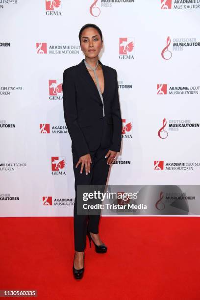 Sabrina Setlur attends the Deutscher Musikautorenpreis at Hotel The Ritz Carlton on March 14, 2019 in Berlin, Germany.