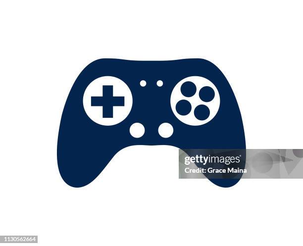 game controller with long shadow - controller icon stock illustrations