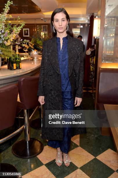 Elisa Lasowski attends the official Erdem London Fashion Week dinner at J Sheekey Atlantic Bar on February 18, 2019 in London, England.