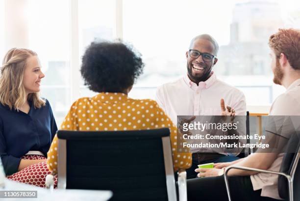 business people having meeting in modern office - small group of people foto e immagini stock