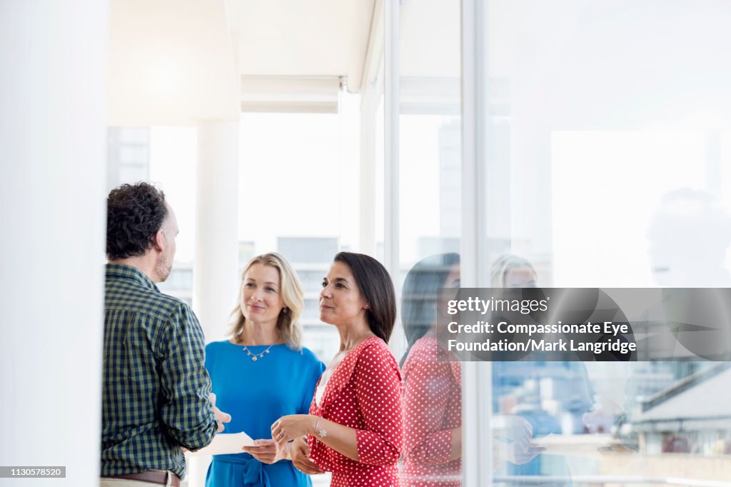 Business people having meeting in modern office