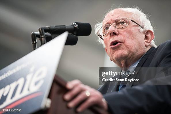 Sen. Sanders Democratic presidential candidate U.S. Sen. Bernie Sanders addresses ...