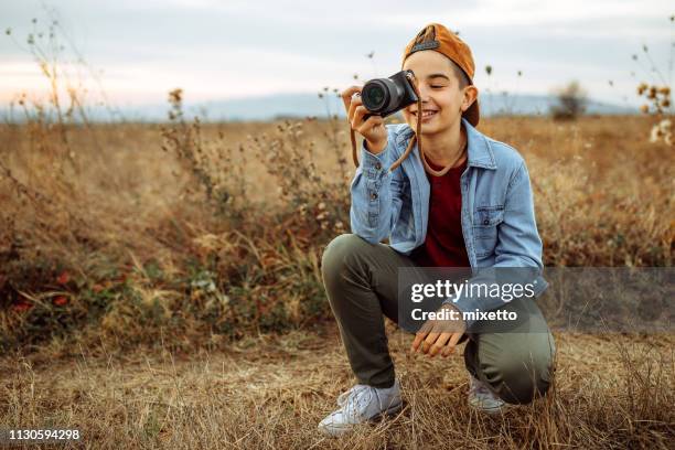 there's always something beautiful outside - photographer taking pictures nature stock pictures, royalty-free photos & images