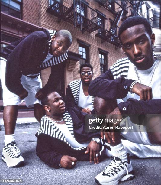 Band Boyz II Men pose for a portrait in session December 1997 in Los Angeles, California.