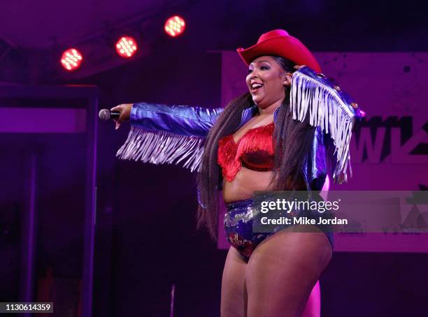 Lizzo performs onstage at Ticketmaster during the 2019 SXSW Conference and Festivals at Stubb's Bar-B-Q on March 14, 2019 in Austin, Texas.