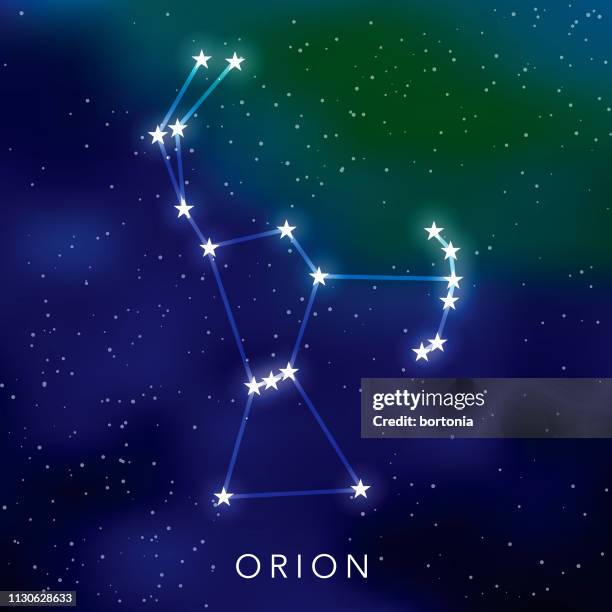 orion star constellation - orion nebula stock illustrations