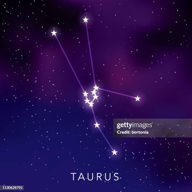 taurus star constellation - taurus constellation stock illustrations