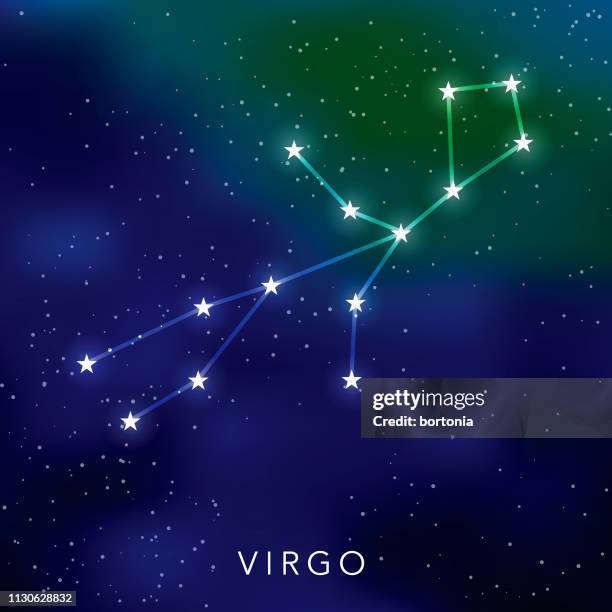 virgo star constellation - virgo stock illustrations