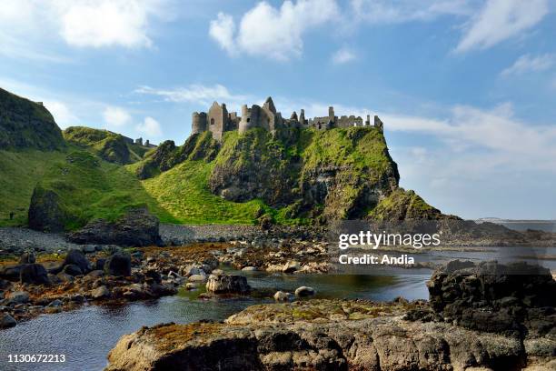 Ireland, Ulster, County Antrim, Bushmills: Dunluce Castle, Pyke Castle, Iron Islands, in the TV series Game of Thrones.