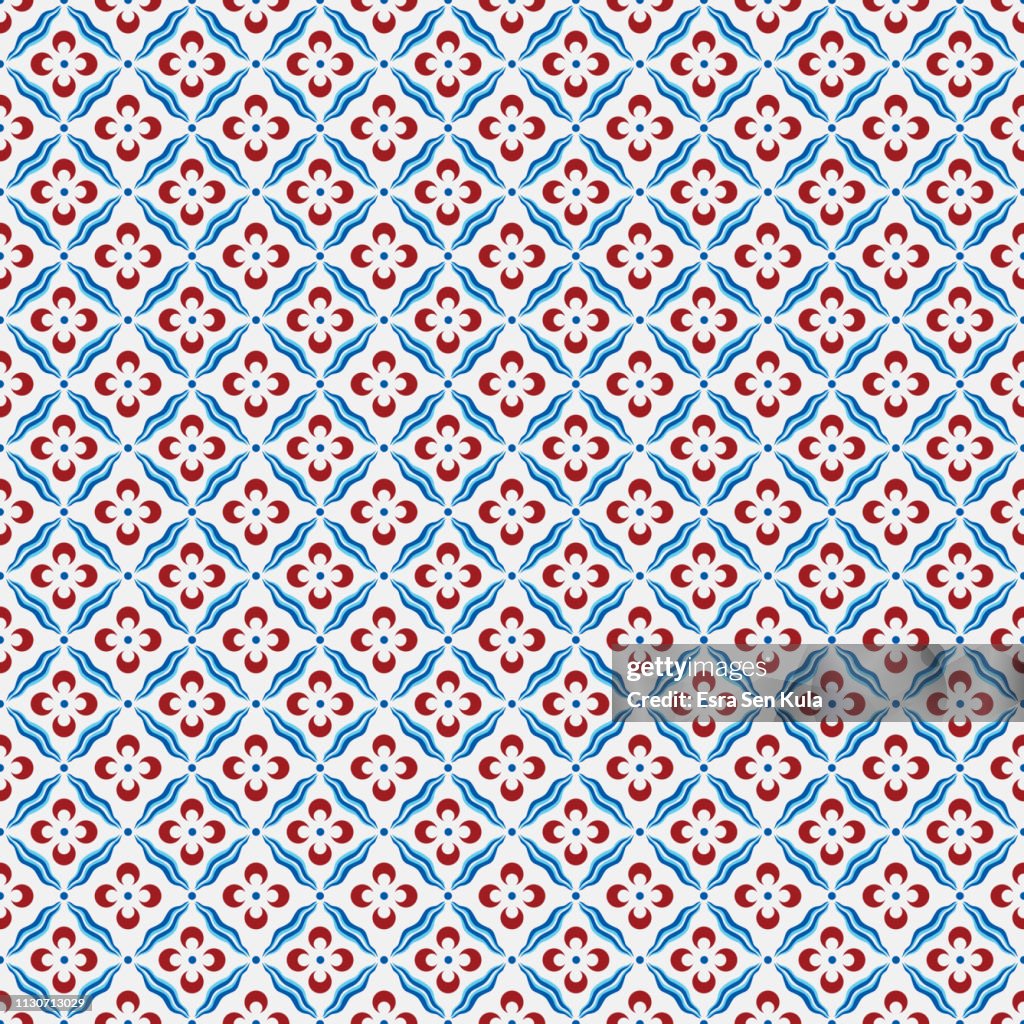 Traditional Ottoman Cintemani Seamless Pattern