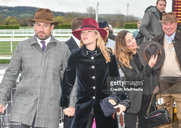 Peter Phillips and wife Autumn arrive for Gold Cup day, at Cheltenham Racecourse on March 15, 2019 in Cheltenham, Gloucestershire, England.