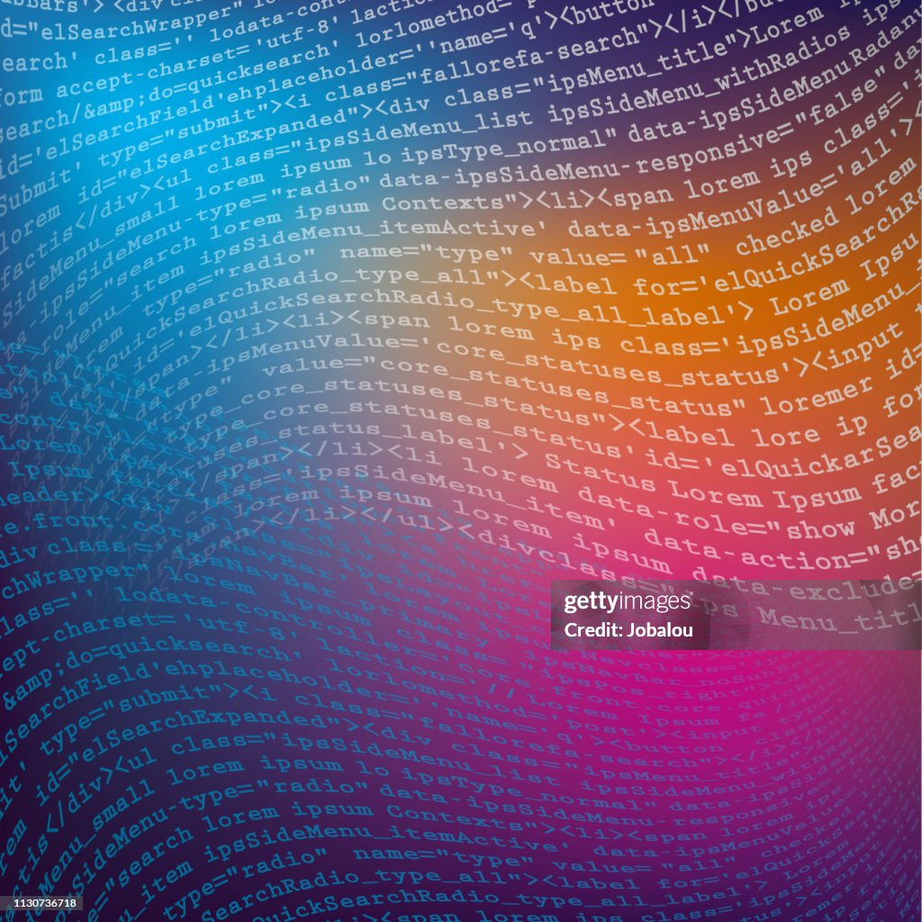 Code Programming Blurred Abstract Background