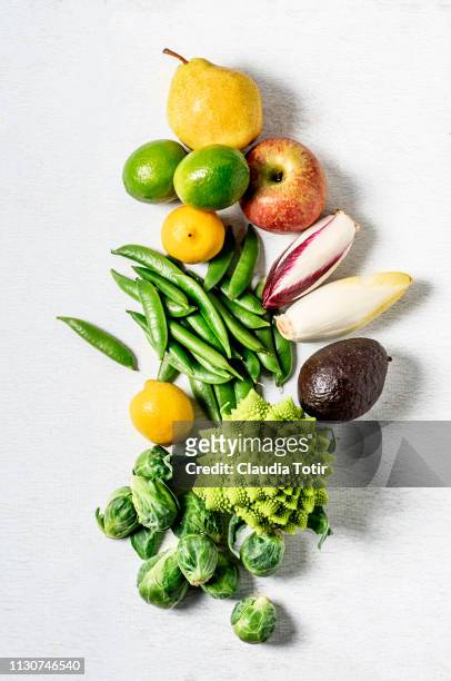 raw vegetables and fruits - vegetal imagens e fotografias de stock