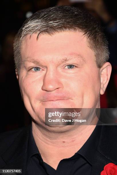 Ricky Hatton attends the opening night of Only Fools and Horses The Musical at Theatre Royal Haymarket on February 19, 2019 in London, England.