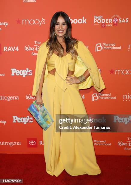 Catherine Siachoque is seen arriving at the People en Espanol Poderosas Luncheon on March15, 2019 in Coral Gables, Florida.