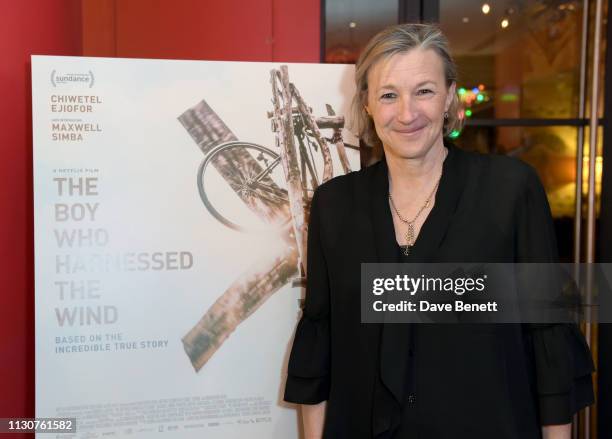 Gail Egan attends a special screening of "The Boy Who Harnessed The Wind" at The Ham Yard Hotel on February 19, 2019 in London, England.