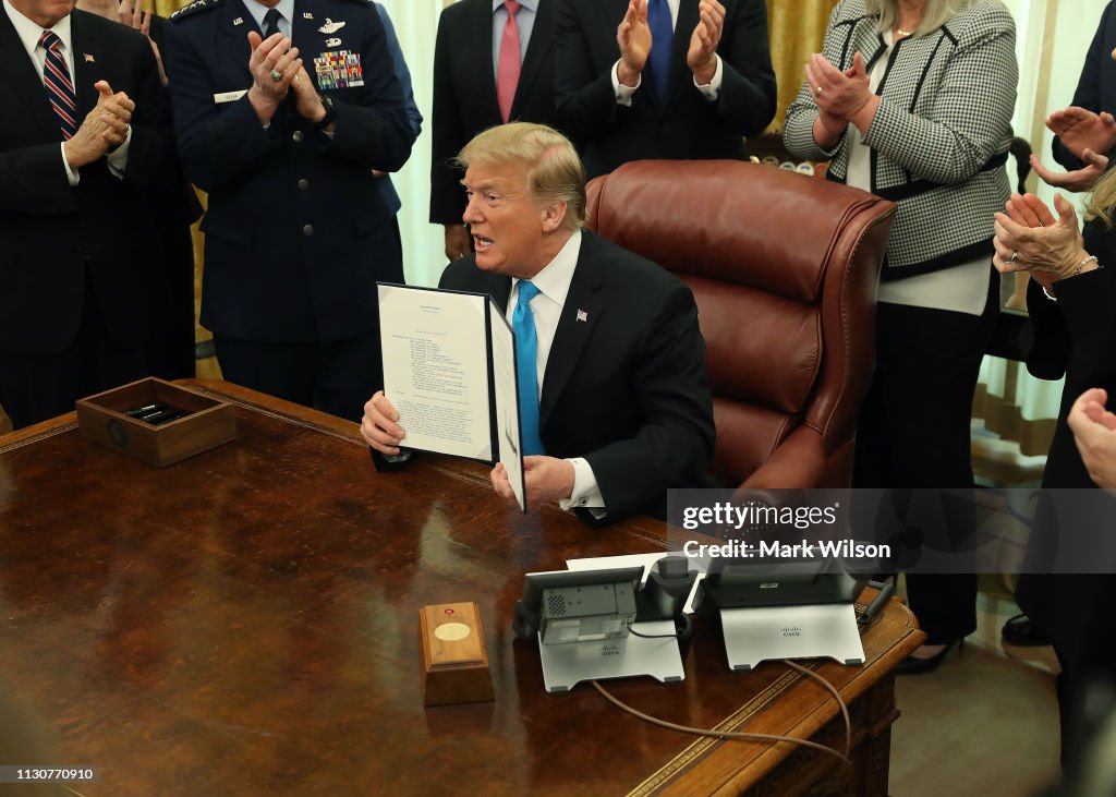 President Trump Holds Signing Ceremony For Space Policy Directive 4