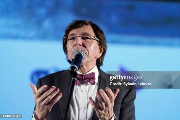 Festival president Elio Di Rupo attends the tribute to Hugh Hudson at 34th Mons International Film Festival on February 19, 2019 in Mons, Belgium.