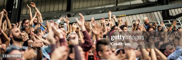 jubelnde menge - tribüne stock-fotos und bilder