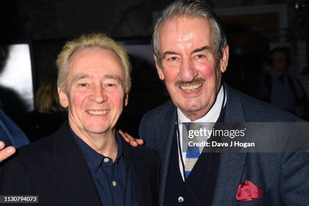 Paul Whitehouse and John Challis attend the after show party following the opening night of Only Fools and Horses The Musical at Theatre Royal...