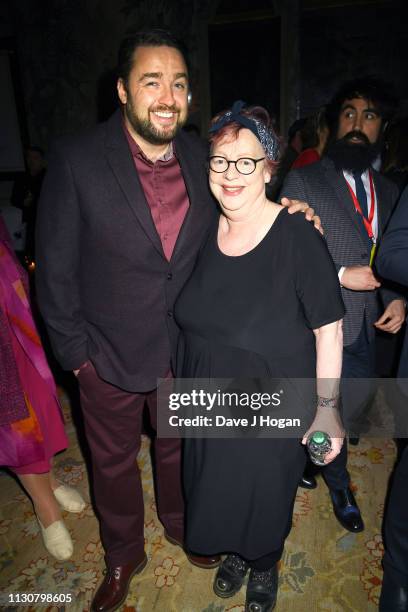 Jason Manford and Jo Brand attend the after party following the opening night of Only Fools and Horses The Musical at Theatre Royal Haymarket on...