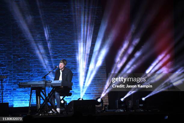 Singer and songwriter Ashley Gorley performs at CMA Songwriters Series at Marathon Music Works on February 19, 2019 in Nashville, Tennessee.