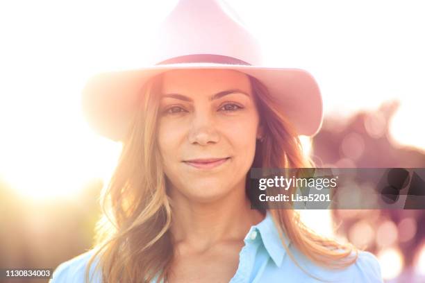 beauty in a big hat - mechanical bull stock pictures, royalty-free photos & images