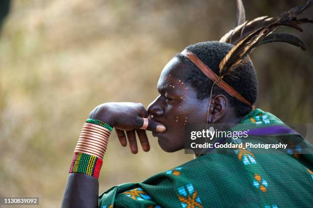 ethiopia: hamer man - hamar stock pictures, royalty-free photos & images