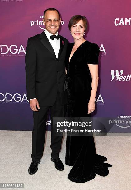 Basem Wasef and Anna Wyckoff attend The 21st CDGA at The Beverly Hilton Hotel on February 19, 2019 in Beverly Hills, California.