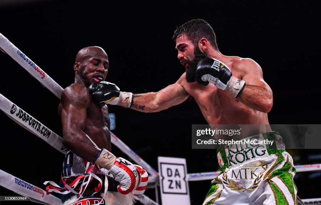 Jimmy Carrol Boxing Pennsylvania , United States - 15 March 2019; Jono Carroll, right ...