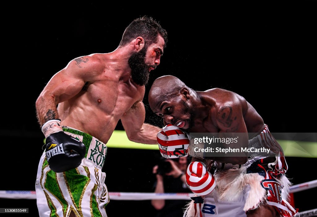 Jimmy Carrol Boxing Pennsylvania , United States - 15 March 2019; Jono Carroll, left, and ...