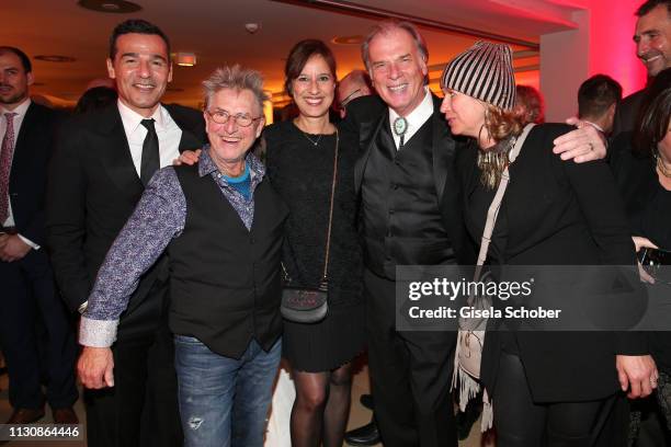 Erol Sander, Martin Semmelrogge, Wolfgang Fierek and his wife Djamila Mendil and Regine Prause during the 3rd Carl Laemmle Producer Award at...