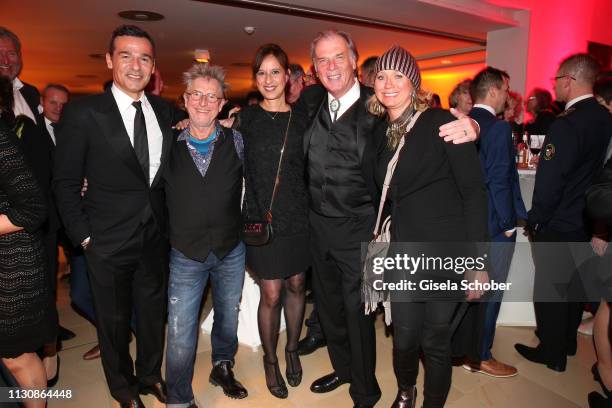 Erol Sander, Martin Semmelrogge, Wolfgang Fierek and his wife Djamila Mendil and Regine Prause during the 3rd Carl Laemmle Producer Award at...