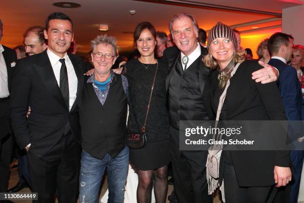 Erol Sander, Martin Semmelrogge, Wolfgang Fierek and his wife Djamila Mendil and Regine Prause during the 3rd Carl Laemmle Producer Award at...