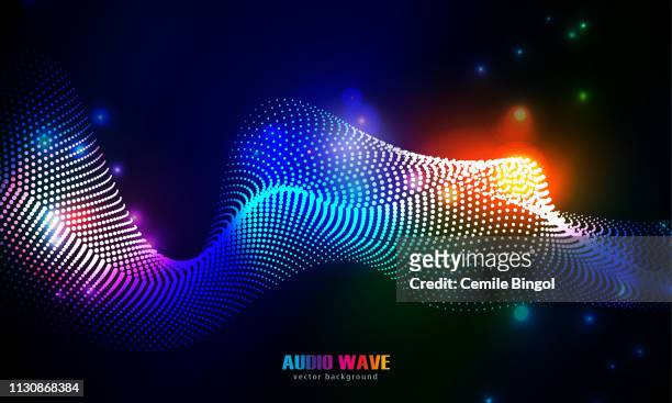 bunte abstrakte audio-waves vector hintergrund - tanzmusik stock-grafiken, -clipart, -cartoons und -symbole