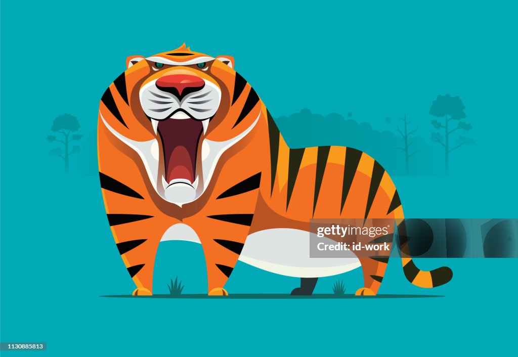 Angry Tiger Roaring High-Res Vector Graphic - Getty Images