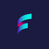 Letter F Logotype Icon Design Template. Technology Abstract Vector Logotype