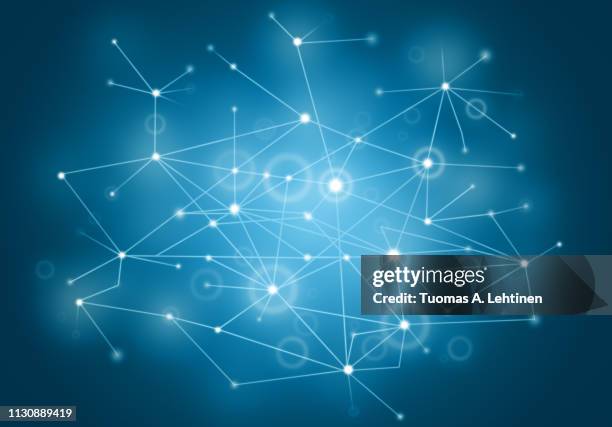 Network Deep Blue Background Abstract Network Blue Background With Lines High-Res Stock Photo ...